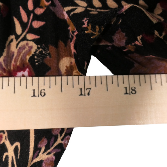Free People Off Shoulder Romper Womens S Black Floral Low Back Hippie Boho - Picture 15 of 16